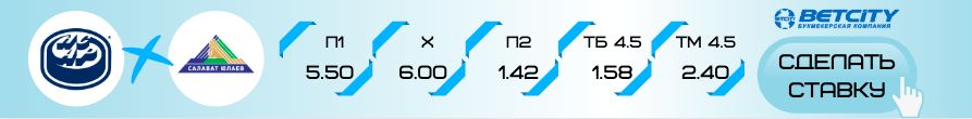 Амбри-Пиотта - Салават Юлаев котировки букмекеров 26 декабря 2019 года