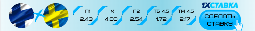 Финляндия - Швеция прогноз на матч 14 декабря